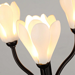 Настольная лампа с ветвями и белыми фарфоровыми цветами Floralis варинант исполнения - 5 | Loft Concept в Челябинске