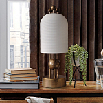 Настольная лампа в виде фонаря с белым фактурным абажуром Echoes of Light варинант исполнения - 3 | Loft Concept в Челябинске