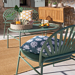 Зелёная скамья из стали Goodwin Metal Bench Green варинант исполнения - 7 | Loft Concept в Челябинске