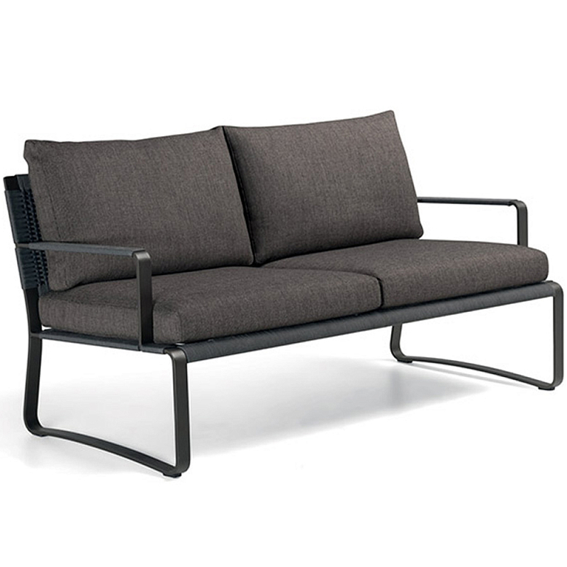 Двухместный уличный диван PHOENIX Sofa Черный Графитовый Коричневый Темно-серый Молочный Двухместный уличный диван PHOENIX Sofa Черный Графитовый Коричневый Темно-серый Молочный в Челябинске | Loft Concept