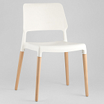 Пластиковый стул на ножках из массива бука Ferret White 4 шт варинант исполнения - 2 | Loft Concept в Челябинске