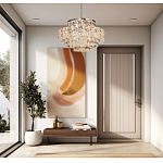 Люстра хрустальная в неоклассическом стиле на серебристом каркасе Majesty варинант исполнения - 3 | Loft Concept в Челябинске