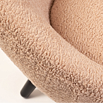 Кресло розовое с обивка из искусственного каракуля Iconic Creation варинант исполнения - 2 | Loft Concept в Челябинске