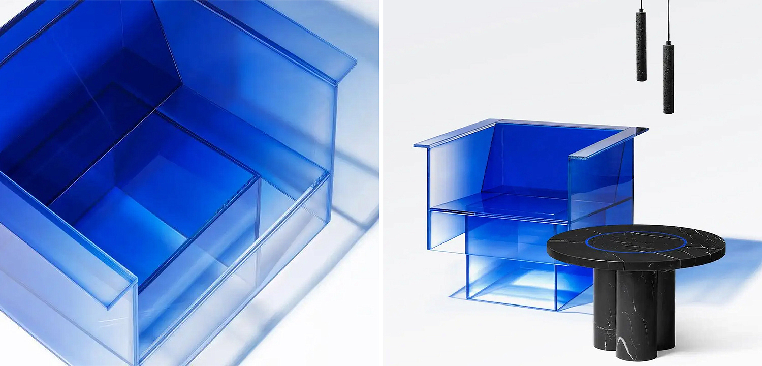 Дизайнерское Кресло Null Blue Glass Clear Armchair by Studio Buzao Дизайнерское Кресло Null Blue Glass Clear Armchair by Studio Buzao - Loft-Concept в Челябинске