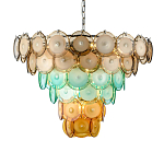 Люстра конусовидная с каскадом из разноцветных круглых подвесов Key Lustar варинант исполнения - 3 | Loft Concept в Челябинске