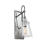 Бра с плафоном в форме колокола из прозрачного стекла с пузырьками Feiss варинант исполнения - 1 | Loft Concept в Челябинске