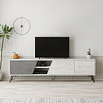 ТВ-тумба с 3-мя дверцами и полками Grey Albe TV Stand варинант исполнения - 4 | Loft Concept в Челябинске