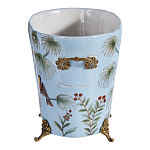 Кашпо из голубого фарфора с бронзовыми элементами Blue Garden варинант исполнения - 2 | Loft Concept в Челябинске