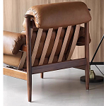 Кресло с деревянным каркасом и обивкой из натуральной кожи Medieval Furniture варинант исполнения - 2 | Loft Concept в Челябинске