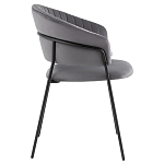 Стул в велюре серого цвета Horizon варинант исполнения - 3 | Loft Concept в Челябинске