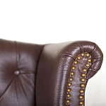 Диван из натуральной кожи на 4-х деревянных ножках из массива бука Thomas Seating brown варинант исполнения - 6 | Loft Concept в Челябинске