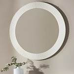 Зеркало в круглой фактурной раме Mirror Modern Texture белое варинант исполнения - 3 | Loft Concept в Челябинске