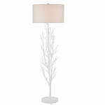 Торшер белый с цилиндрическим абажуром и каркасом в виде дерева Branched Tree варинант исполнения - 1 | Loft Concept в Челябинске