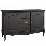 Буфет черный из массива бука с 3-мя ящиками и 2-мя дверцами Black Provence варинант исполнения - 1 | Loft Concept в Челябинске