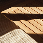 Дизайнерский кофейный стол из дерева с керамической столешницей уличный SWAY Coffee Table варинант исполнения - 10 | Loft Concept в Челябинске