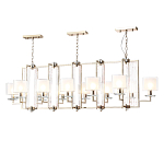 Люстра прямоугольной формы с 12-ю цилиндрическими плафонами из стекла Laurent варинант исполнения - 2 | Loft Concept в Челябинске