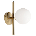 Бра с золотым основанием и белым плафоном в форме шара Bubble варинант исполнения - 1 | Loft Concept в Челябинске