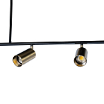 Люстра линейная с 5-ю цилиндрическими плафонами цвета латунь TRIBES CHANDELIER варинант исполнения - 4 | Loft Concept в Челябинске