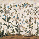 Обои ручная роспись Siam White Metal варинант исполнения - 2 | Loft Concept в Челябинске