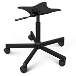 Стул с мягкой обивкой из велюра и подъемно-поворотным механизмом на колесиках Mason Green and Yellow варинант исполнения - 5 | Loft Concept в Челябинске