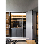 Кухонный гарнитур из дерева и камня с раздвижными дверцами OPERATING COLUMN 2.0 Dada Engenereed Kitchen варинант исполнения - 6 | Loft Concept в Челябинске