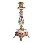 Подсвечник с цветочной росписью из фарфора с бронзовыми элементами Eden Garden варинант исполнения - 3 | Loft Concept в Челябинске