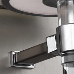 Бра цвета хром с белым цилиндрическим стеклянным плафоном Feiss варинант исполнения - 3 | Loft Concept в Челябинске