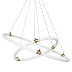 Люстра подвесная с двумя пересекающимися белыми светодиоидными кольцами Luke Lampco Tracer Lamp варинант исполнения - 1 | Loft Concept в Челябинске