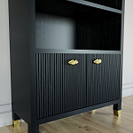 Книжный Стеллаж Elsa Dreams Black с задней стенкой варинант исполнения - 2 | Loft Concept в Челябинске