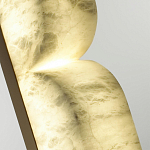 Бра с изогнутым плафоном из белого алебастра на прямоугольном основании Cryptocrystalline Stone варинант исполнения - 5 | Loft Concept в Челябинске