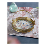 Блюдо фарфоровое с бронзовой ручкой Paradise Dish with Handle варинант исполнения - 3 | Loft Concept в Челябинске