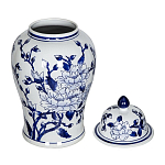 Ваза с крышкой и синим цветочным узором Blue & White Ornament  варинант исполнения - 2 | Loft Concept в Челябинске