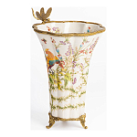 Ваза из фарфора с бронзовой стрекозой  Paradise Dragonfly варинант исполнения - 3 | Loft Concept в Челябинске