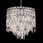 Люстра круглая с хрустальными подвесками на серебряном каркасе Roul Crystal Light варинант исполнения - 9 | Loft Concept в Челябинске