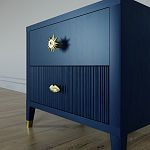 Тумба прикроватная с двумя ящиками Elsa Dreams Blue варинант исполнения - 3 | Loft Concept в Челябинске