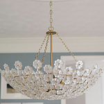 Люстра декорированная цветами из стекла Lightness of Flowers варинант исполнения - 4 | Loft Concept в Челябинске