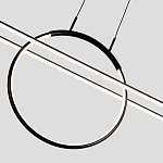 Светодиодная люстра Black LED Circle and Oval Lamp варинант исполнения - 6 | Loft Concept в Челябинске