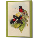 Постер на холсте с изображением птиц Blooming Birds Poster варинант исполнения - 4 | Loft Concept в Челябинске