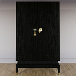 Платяной шкаф Elsa Dreams Black с 2-мя фасадами варинант исполнения - 4 | Loft Concept в Челябинске