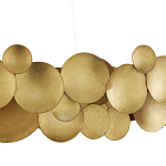 Люстра круглая из многослойных золотых дисков Metal Disc Chandelier варинант исполнения - 1 | Loft Concept в Челябинске