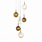 Люстра светодиодная с сферическими стеклянными плафонами Splatter варинант исполнения - 2 | Loft Concept в Челябинске