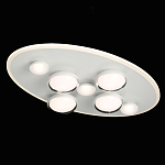 Потолочный светильник овальной формы белого цвета с 7-ю лампами Lunar Pebbles варинант исполнения - 2 | Loft Concept в Челябинске