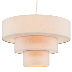 Люстра круглая трехъярусная с тканевыми абажурами Light Soft Glow варинант исполнения - 3 | Loft Concept в Челябинске