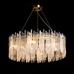 Люстра круглая с прозрачными стержнями разной длины Textured Glass Chandelier варинант исполнения - 3 | Loft Concept в Челябинске
