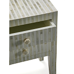 Тумбочка прикроватная White Pearl BEDSIDE CABINET 2 DRAWER варинант исполнения - 2 | Loft Concept в Челябинске