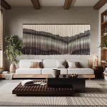 Пейзаж из нитей Макраме Wall decor Black and White Landscape варинант исполнения - 1 | Loft Concept в Челябинске