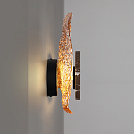 Бра с волнообразным стеклянным плафоном и вставкой из мрамора Liquid Stone варинант исполнения - 7 | Loft Concept в Челябинске