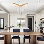 Люстра золотого цвета в форме галочки с каскадом длинных прозрачных трубок Eurofase варинант исполнения - 10 | Loft Concept в Челябинске