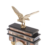 Часы настольные из яшмы и бронзы с декором в виде горного орла Eagle Stone Clock варинант исполнения - 3 | Loft Concept в Челябинске