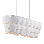 Люстра овальной формы с белыми подвесными элементами White Natural Lines варинант исполнения - 1 | Loft Concept в Челябинске